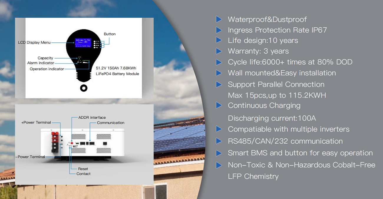 Vxl1000w 10Kwh Powerwall Ess Lifepo4 battery