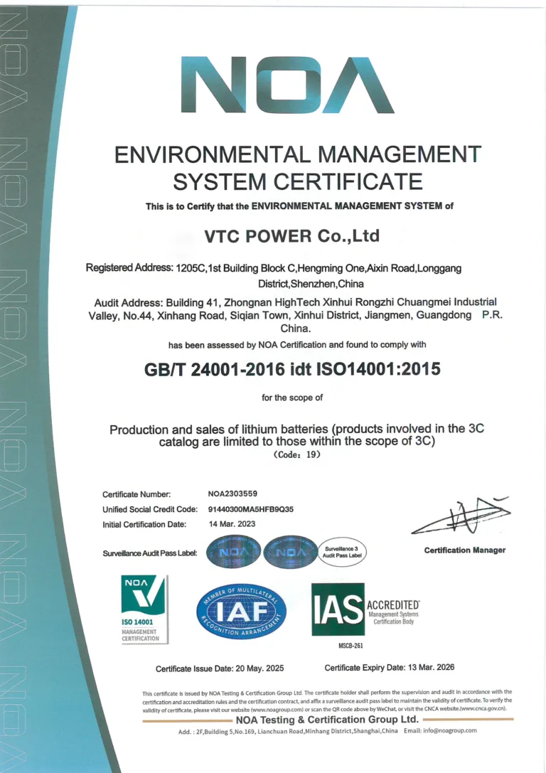Battery ISO14001